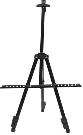 Cavalletto espositivo a treppiede Pieghevole, Cavalletti Porta cartelli Pieghevoli, Supporto for Lavagna Bianca, Comodo Supporto for Esposizione for la Pittura(Black)