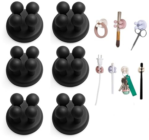 HULOXIN Support de brosse à dents en silicone prêt à l'emploi - Crochet multifonction autocollant pour salle de bain et cuisine - Étanche et sans perçage