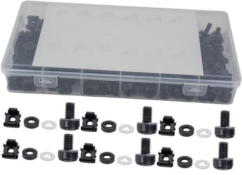 Kichvoe Käfigmuttern Und Schrauben Aus Quadratischen Einsteckmuttern Befestigungsschrauben Für Rackmontage Schrauben Für Gehäuse Und Geräte-server-racks