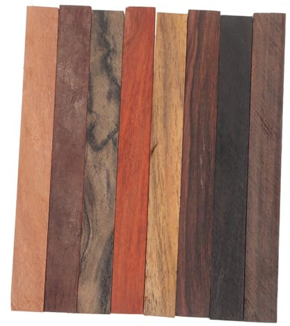 Hemobllo 8 piezas Madera Exótica para Bolígrafos Suministros para Torneado de Bolígrafos DIY Listones Únicos con Naturales y Acabado Liso para Manualidades