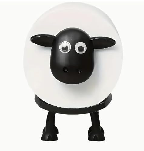 Stackable Sheep Toilet Roll Holder - Cute Toilet Roll Storage | Fun Storage Solution - Freestanding Novelty Animal Design - Sheep-Themed Bathroom Accessory - Organises Multiple Rolls