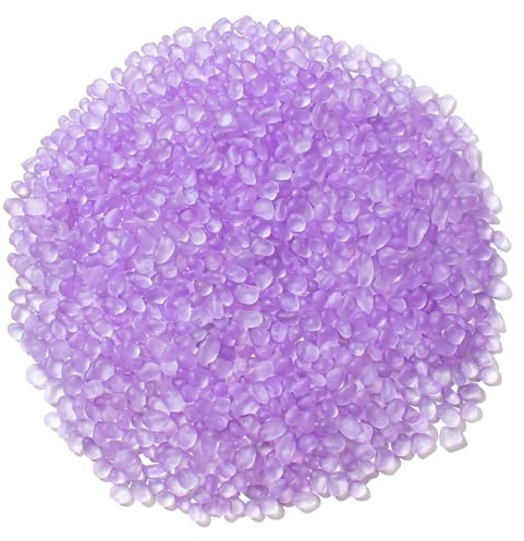 Keedolla Sea Glass Pebbles, 900g/2 LB Frosted Glass Stones Decorative Gemstones for Home Decor, Vase Fillers, DIY Art Crafts, Aquarium Rocks, Fish Tank Gravel - Lavender