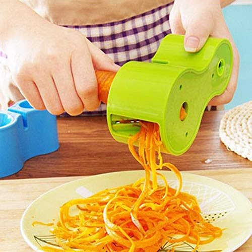 Cortador De Verdura Picador Tricolor De Alimentos Afilador De Cortadores Piedra De Afilar Máquina De Corte De Vegetales Alimentos Para El Hogar Rosa