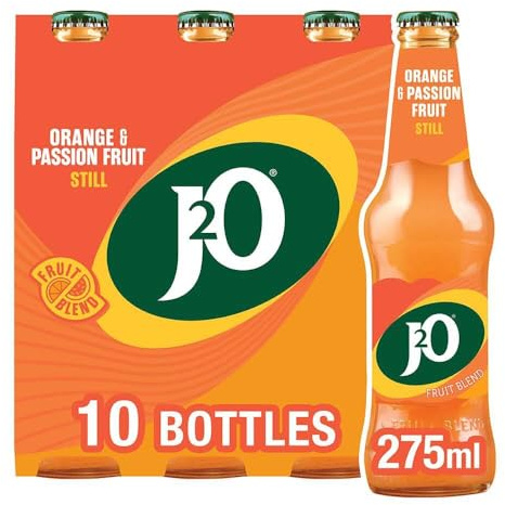J2O Fruit Blend, Orange and Passion Fruit, 10 x 275ml