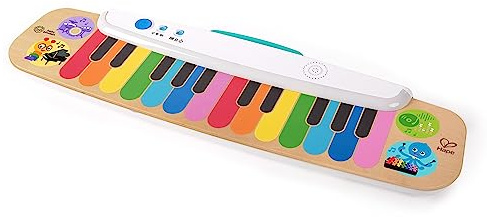 Baby Einstein 12397 Hape Notes & Keys Magic Touch Elektronisches Keyboard aus Holz für Kleinkinder, mehrfarbig