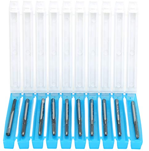 Maschi a macchina HSS, 10 pezzi M2,5 x 0,45 mm H2 Rubinetto filettato Macchina ad alta durezza Maschiatura Punte per trapano con filettatura diritta, eccellenti prestazioni di taglio