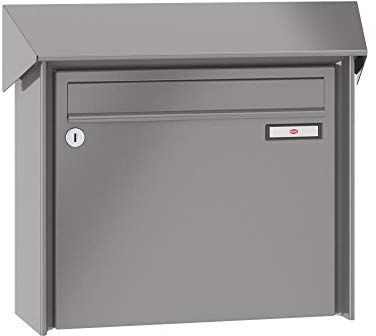 RENZ/Prisma/Aufputz-Briefkastenanlage Wand-Briefkasten/RAL-Farbe 9007 Volumen 12 L/Dein-Briefkasten.de