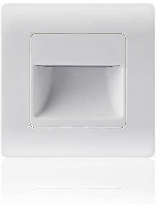 Recessed Led Wall Lamp PIR Motion Sensor Stair Case Light AC85-265V Step Lamp Corridor Lighting Indoor Wall Lighting Warm White 3000K (Color : White)