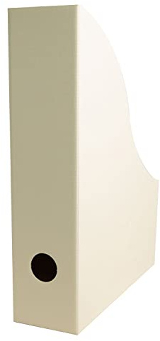 10 x PresentFill®️ Stehsammler Zeitschriftensammler Stehordner Creme Chamois für DIN A4 Format aus umweltfreundlichen 100% Recycling Karton - Made in Germany für Schreibtisch, Archiv und Aufbewahrung