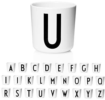 Design Letters Trinklernbecher Eco Cup Erhältlich von A-Z |6+ Monate| Phthalates, BPA & BPS-Frei | Sturzsicher Trinkbecher Kinder mit Buchstabe | Zubehör ist separat erhältlich | Spülmaschinengeeignet
