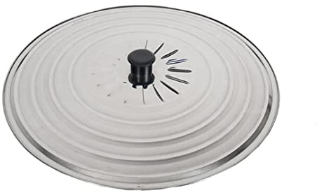 EUROXANTY Deckel für Pfannen | metallischer Pfannendeckel | klassisch gestalteter Topfdeckel mit Lüftungsschlitzen | Kochtopfdeckel mit isolierendem Knopf | Ø 34 cm