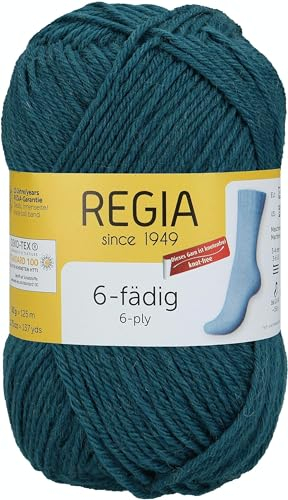 Schachenmayr Regia 6-Fädig Uni, 50G petrol Handstrickgarne