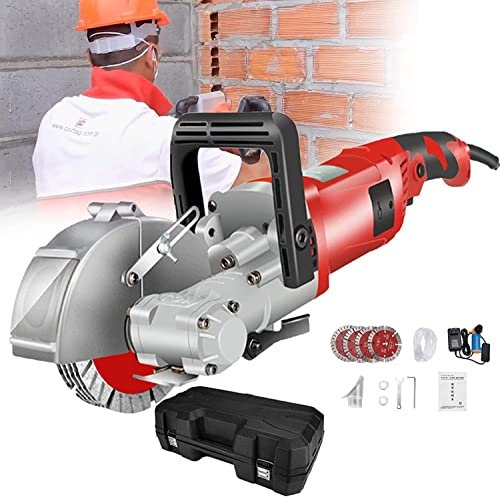 GBHJJ Scanalatore da Muro scanalatrice, della Parete con Le Lame della Sega del Diametro 115/125mm di 5Pcs, per la scanalatura del Marmo del Granito del Mattone, Larghezza di Taglio 33mm,Rot-125MM