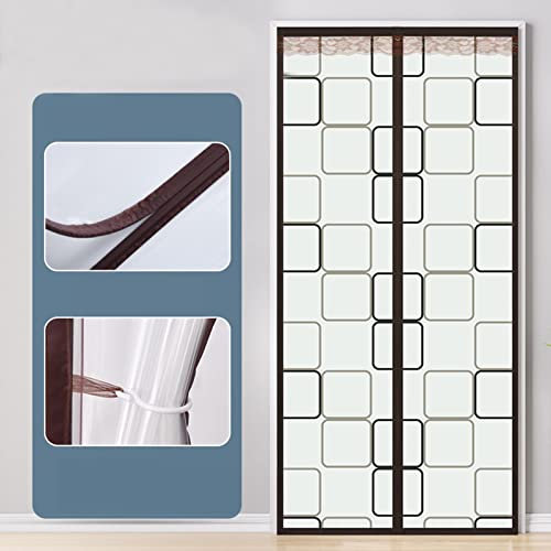 Thermique Isolation Phonique Rideau de Porte Magnétique à Isolation Thermique Rideau de Porte Isolation Magnétique pour Porte Fermeture Automatique pour Salons-Café (100x230cm)