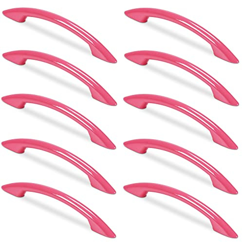 Mavö Schubladengriffe Rosa 96mm - Kunststoff 10er Set Ikar | Griffe für Küche, Bad, Schrank, Kommode & Schubladen, modern, langlebig & leicht montierbar