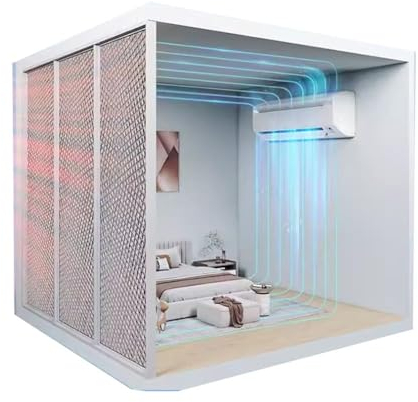 Verdunkelungsrollo, Thermovorhang Verdicken Aluminiumfolie, Balkon Schattentuch, Schatten Schutz Der Privatsphäre, For Wintergarten Aus Glas Vorhang, Anpassbar ( Farbe : Silver , Größe : 100x180cm )