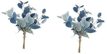 Amosfun 2stücke Künstlicher Eukalyptus Und Chrysanthemen Blumenstrauß Dekorativer Kunstblumenstrauß Für Hochzeiten Partys Und Home Dekoration Leicht Und Für