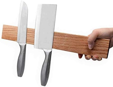 Porte-couteau Magnétique En Bois, Support Mural De Rangement Pour Couteaux, Ustensiles En Métal, Outils, Magnétique Puissant,HaoAMZ