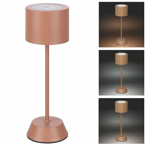 Lampada da tavolo con sensore touch, ricaricabile, 3 intensità di luminosità, nude, 4 Toni