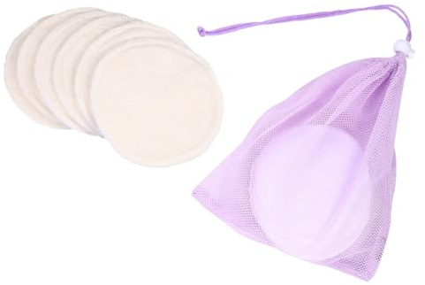 Coussinets Lavables Anti-galactorrhée 6 Pièces, Protection Sèche | Fibres de Bambou, Lot de 6 Set de Set, Inserts de Soutien pour Brassière, Usage Quotidien