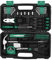 DEKO TZ62 Ensemble d'outils de pièces Ensemble d'outils à main généraux pour la maison avec étui de rangement de boîte à outils en plastique (vert)