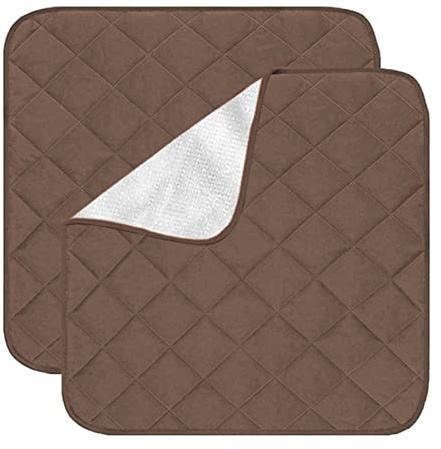Yolispa Inkontinenz-Stuhlunterlage, wasserdicht, rutschfest, saugfähig, waschbar, Inkontinenzunterlage, 55,9 x 53,3 cm, 2 Stück