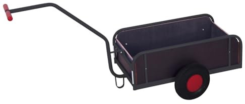 Handwagen 765x435 mm mit Luftbereifung und Wänden anthrazit