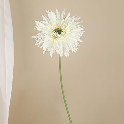 Ucuse Künstliche Gerbera-Gänseblümchen, künstliche Gänseblümchen, Blumenstrauß, künstliche Gänseblümchen, Kunstblumen, Wildblumen für Hochzeit, Party, Büro, Heimdekoration, 3 Stück