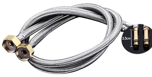 Raccordi Flessibili Per Rubinetti, 2x M10 (10mm) X G1/2 (20mm) Tubi Flessibili Di Ricambio Per Rubinetti Monoblocco, Caldaie, Lavelli E Lavabi(100cm,3.5cm)