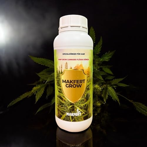 MAKFERT GROW ORGANIC Hanf Grow Cannabis Flüssig Dünger Spezialdünger für Hanf Dünger für Spezialkulturen - Dünger für Indoor & Outdoor - Spezialdünger für die Blütephase - organisch 1L