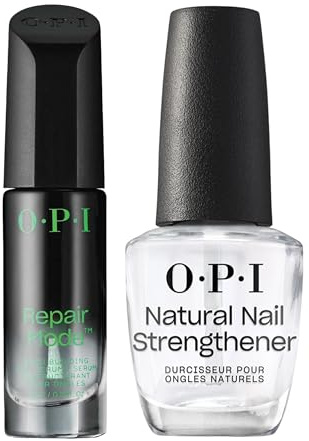 OPI Repair Mode Sérum Restructurant pour les Ongles fragiles & endommagés - 9ml + Vernis à ongles Nail Strengthener - Base Coat et Durcisseur pour ongles naturels - 15ml