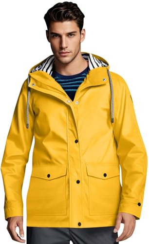 Chamarras Impermeables para Hombre Cycling Rainsuits Long with Hood Rain Light Waterproof Long Coat Poncho Rainproof Jackets for Men Workwear Adult Rain Poncho with Hood Yellow X-Large