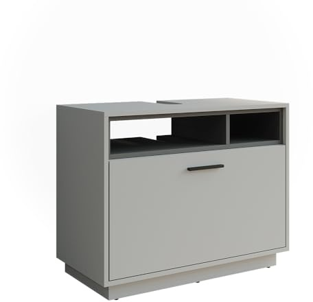 Vicco Waschbeckenunterschrank Beatrice, Grau/Anthrazit, 80 x 64 cm | mit Schublade, zur Aufbewahrung von Badaccessoires unter dem Waschbecken