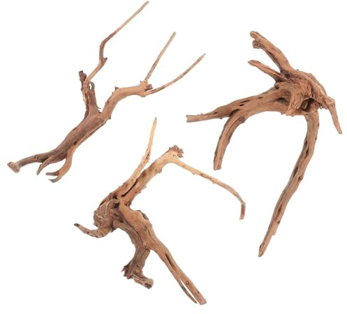 UPKOCH 3 Pièces Décoratif Driftwood pour Aquarium Ornements Naturels pour Terrarium et Reptiles Style Aléatoire