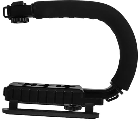 FUNNETOYU Stabilisateur De Caméra Portable De u Multifonction pour Appareil Photo Reflex Griffe Unique, Support Flash Intégré, Léger Et Compatible pour Tournage Extérieur