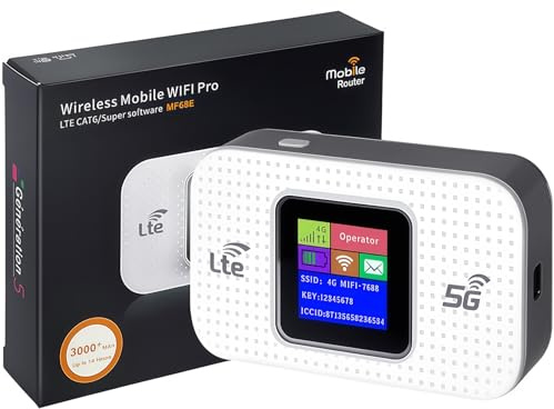 Punto de acceso WiFi portátil, enrutador MiFi 4G/5G con ranura para tarjeta SIM, velocidad de 300 Mbps, batería de 3000 mAh, router WiFi móvil que conecta hasta 10 dispositivos, alta compatibilidad