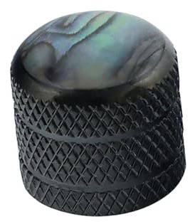 kowaku Guitar Potentiometer Pot Knob Ersatzkappe Volume Tone Dome Drehregler Metall mit Fein Gearbeiteter Oberfläche für E Gitarre Bass Musikliebhaber, Schwarz