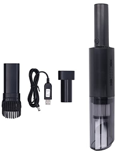 WIHFHGZ Aspirateur Portable 120W avec Succion 9000Pa, Batterie Lithium 2200mAh, Compact Noir - Recharge USB, Léger et Silencieux pour Voiture et Usage Domestique (Noire)