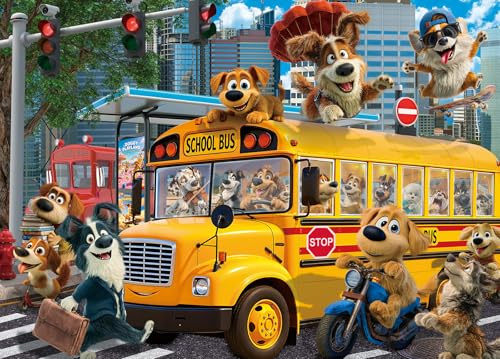 Puppy School Jigsaw Puzzle 1000 Teile Erwachsene | Tipps zu den Buchstaben des Rückens/Abschnitte A-D, großes Poster, Größe 70×50cm, staubfrei, Familienaktivität für drinnen