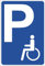 'Panneau PARKING handicapés en aluminium/Dibond 200 x 300 mm – 3 mm d'épaisseur