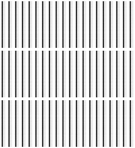 60 Pcs 2.54mm Pin Headers, 40 Pin 2.54mm Droit Simple Connecteur d'en-tête de Broche Mâle et Bande de Broches du Circuit imprimé pour Arduino Prototype Shield