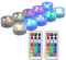 Afoosoo RGB Unterwasser Licht Multi Farbwechsel Flammenlose LED Runde CR2450 Batteriebetriebene Super Helle Weiße Warmweiße LED mit Fernbedienung Halloween Kürbis Lichter