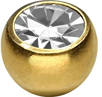 PIERCINGLINE Universelle Titan Schraubkugel | KRISTALL | Piercing Bananabell Ersatz | Farb & Größenauswahl
