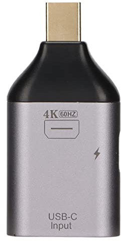 Restokki Convertidor de Adaptador USB C Hembra a Mini Displayport Macho y Adaptador de Corriente PD para teléfono móvil Proyector y Monitor de PC 4K 60Hz