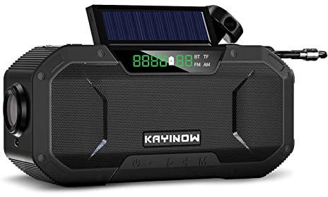 Irfora Notfunk,Notfall Solar Handkurbel Radio 5000mAh Power Bank Ladegerät Blitzlicht Outdoor Camping Survival Radio