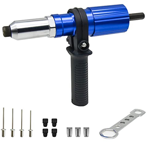 GUPTOMES Rivetti per rivetti ciechi – Rivetto per avvitatore a batteria e trapani da 2,4 mm, 3,2 mm, 4 mm, 4,8 mm