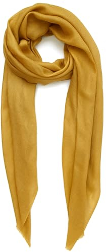 Kaschmirschal Hergestellt in Kashmir (Geschenkpaket) Merinowolle Seiden Kaschmir Schal Große Superfeine Damen Herren Pashmina Unisex Gold Gelb