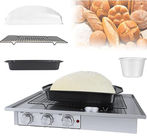 Macchina Elettrica Per Lievitare L'impasto Del Pane,Materiale In Acciaio Inossidabile,Funzioni Di Controllo Indipendente Di Tempo/Temperatura E Umidità,Per Fare Cottura, Fermentazione,510*360*290mm