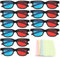 Neyared 14PCS 3D Glasses for Concerts, Red Blue Movie Gaming Simple Style 3D Glasses