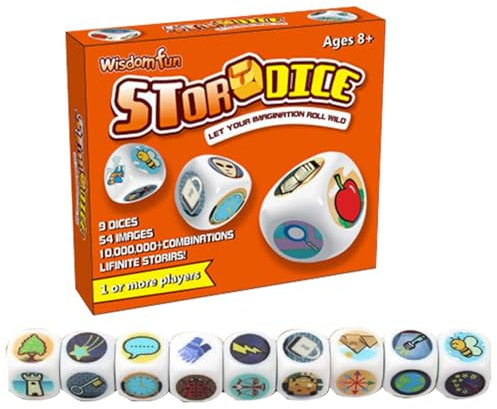 Story Cubes – Fantasievolles Spiel, Story-Würfelspiel | 9X kreatives Storytelling-Spiel, 54 Bilder, ikonisches Storytelling-Würfelspiel, lustiges Familienspiel für Kinder und Erwachsene